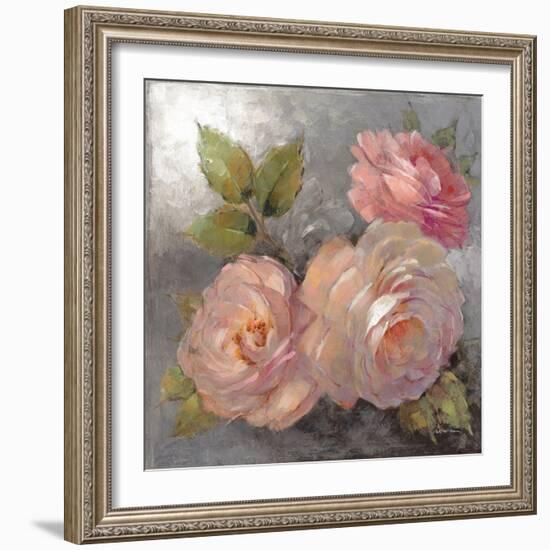 Roses on Gray II Crop-Peter McGowan-Framed Art Print