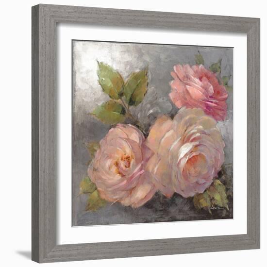 Roses on Gray II Crop-Peter McGowan-Framed Art Print