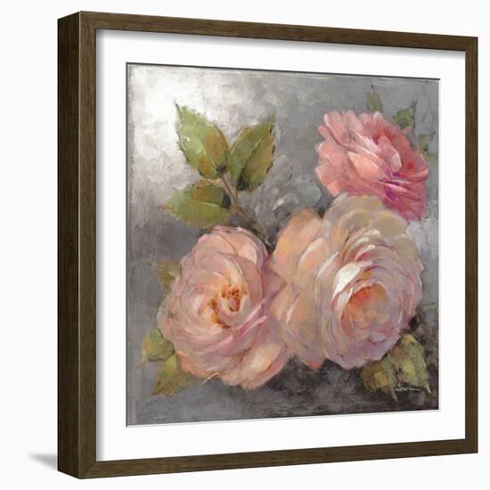 Roses on Gray II Crop-Peter McGowan-Framed Art Print