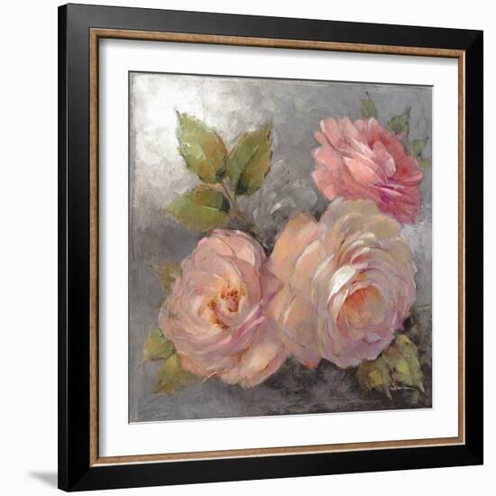 Roses on Gray II Crop-Peter McGowan-Framed Art Print