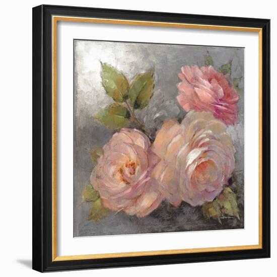 Roses on Gray II Crop-Peter McGowan-Framed Art Print