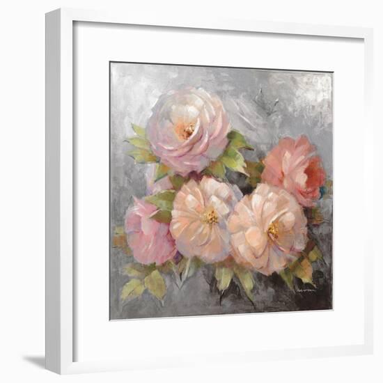 Roses on Gray III Crop-Peter McGowan-Framed Art Print