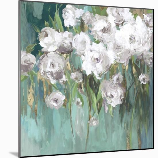 Roses on Teal III-Asia Jensen-Mounted Art Print