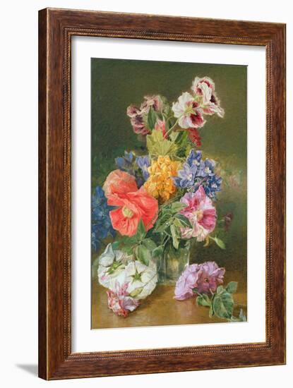 Roses, Poppy and Pelargonia-James Holland-Framed Giclee Print