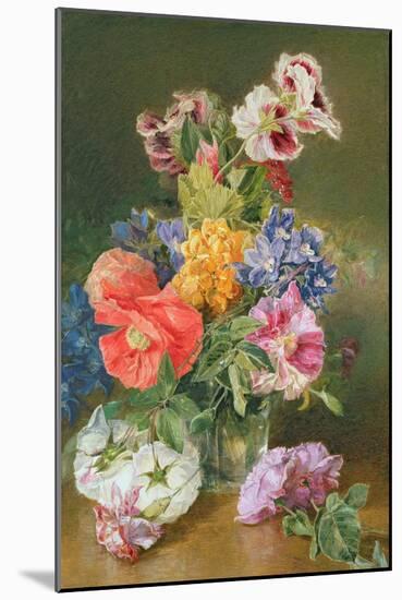 Roses, Poppy and Pelargonia-James Holland-Mounted Giclee Print