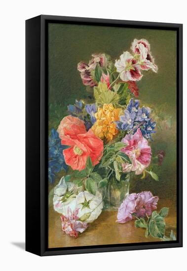 Roses, Poppy and Pelargonia-James Holland-Framed Premier Image Canvas