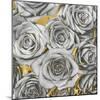 Roses - Silver on Gold-Kate Bennett-Mounted Art Print