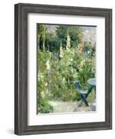 Roses Tremieres (Hollyhocks), 1884-Berthe Morisot-Framed Premium Giclee Print