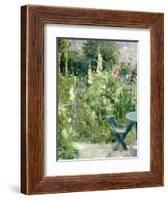 Roses Tremieres (Hollyhocks), 1884-Berthe Morisot-Framed Premium Giclee Print