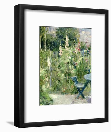 Roses Tremieres (Hollyhocks), 1884-Berthe Morisot-Framed Premium Giclee Print