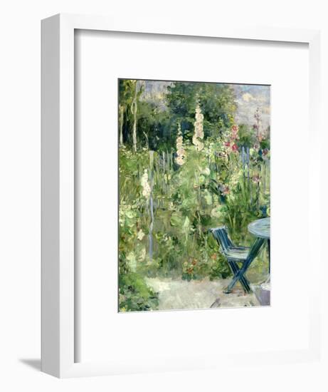 Roses Tremieres (Hollyhocks), 1884-Berthe Morisot-Framed Premium Giclee Print