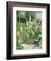 Roses Tremieres (Hollyhocks), 1884-Berthe Morisot-Framed Premium Giclee Print