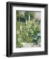 Roses Tremieres (Hollyhocks), 1884-Berthe Morisot-Framed Premium Giclee Print