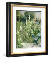 Roses Tremieres (Hollyhocks), 1884-Berthe Morisot-Framed Premium Giclee Print