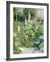 Roses Tremieres (Hollyhocks), 1884-Berthe Morisot-Framed Giclee Print