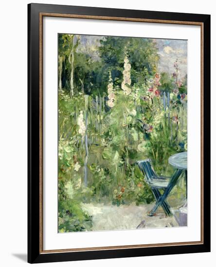 Roses Tremieres (Hollyhocks), 1884-Berthe Morisot-Framed Giclee Print