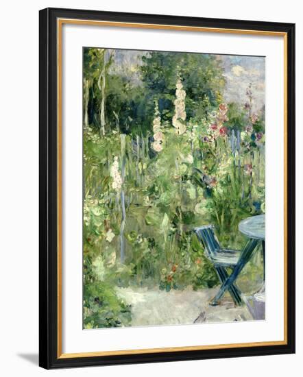 Roses Tremieres (Hollyhocks), 1884-Berthe Morisot-Framed Giclee Print