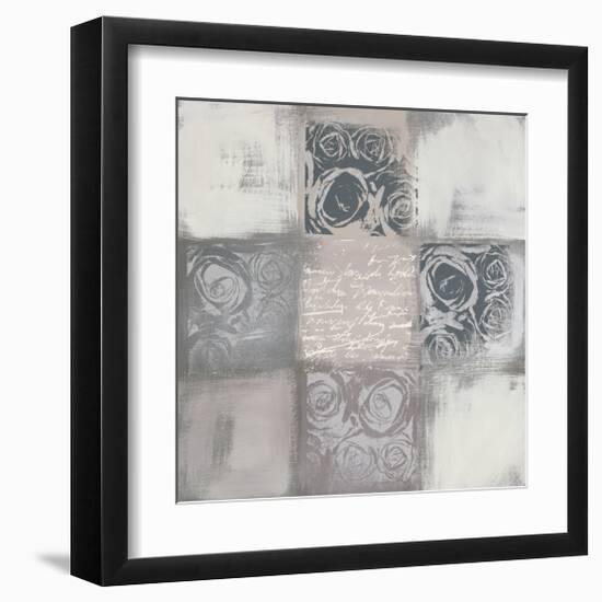 Roses Variation in Grey-Anna Flores-Framed Art Print