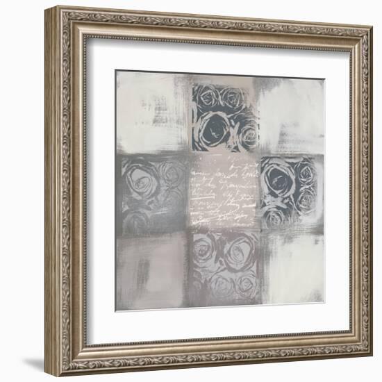 Roses Variation in Grey-Anna Flores-Framed Art Print