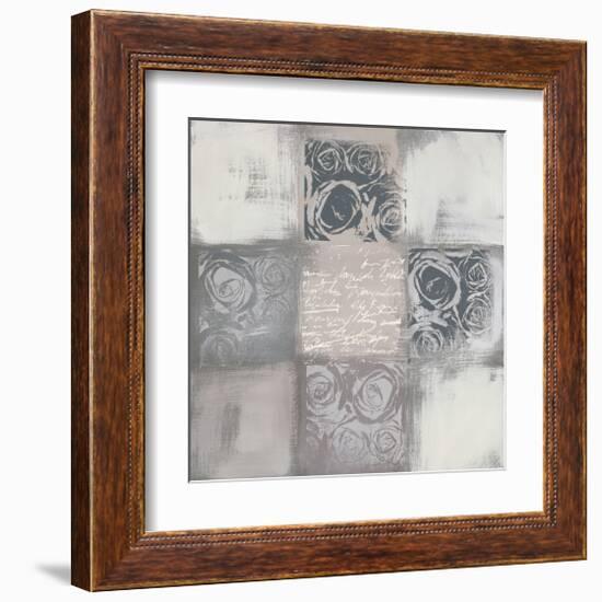 Roses Variation in Grey-Anna Flores-Framed Art Print