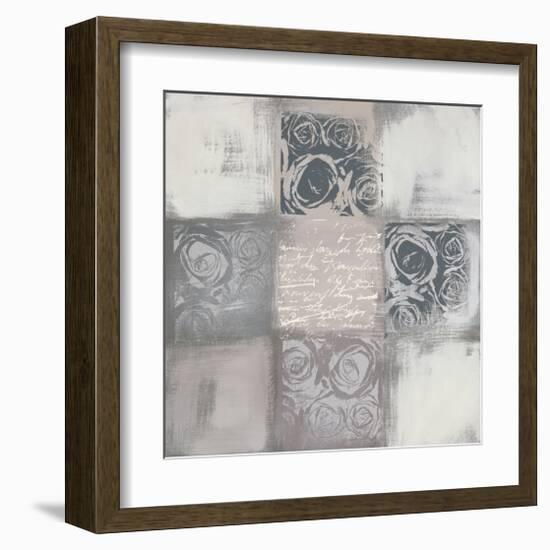 Roses Variation in Grey-Anna Flores-Framed Art Print