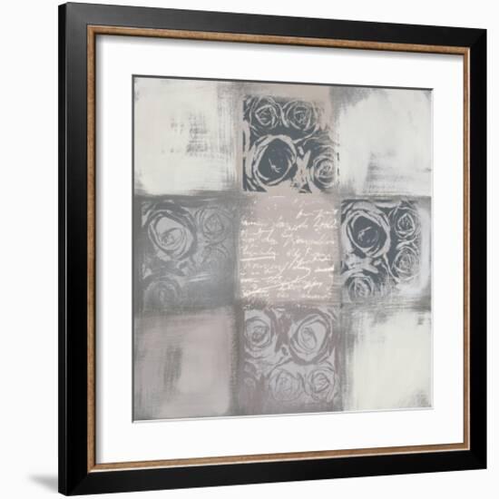 Roses Variation in Grey-Anna Flores-Framed Art Print