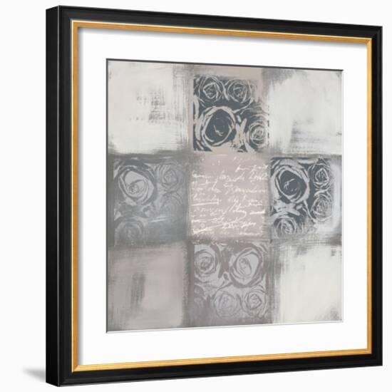 Roses Variation in Grey-Anna Flores-Framed Art Print