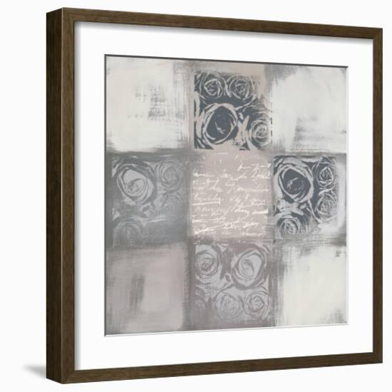 Roses Variation in Grey-Anna Flores-Framed Art Print