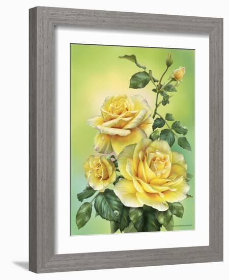 Roses Yellow-Olga And Alexey Drozdov-Framed Giclee Print