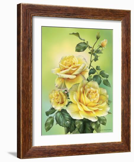 Roses Yellow-Olga And Alexey Drozdov-Framed Giclee Print