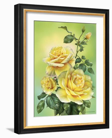 Roses Yellow-Olga And Alexey Drozdov-Framed Giclee Print