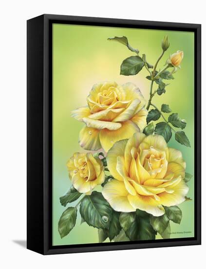 Roses Yellow-Olga And Alexey Drozdov-Framed Premier Image Canvas