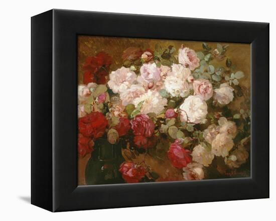 Roses-Franz Bischoff-Framed Stretched Canvas