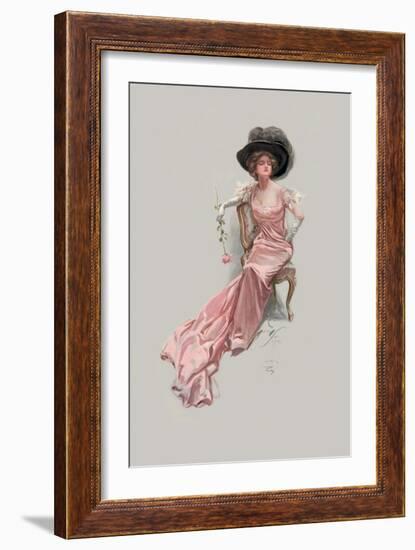 Roses-Harrison Fisher-Framed Art Print