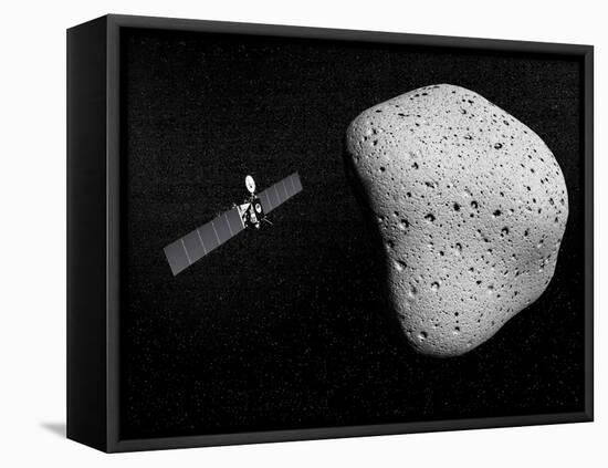 Rosetta Probe and Comet 67P Churyumov-Gerasimenko-null-Framed Stretched Canvas