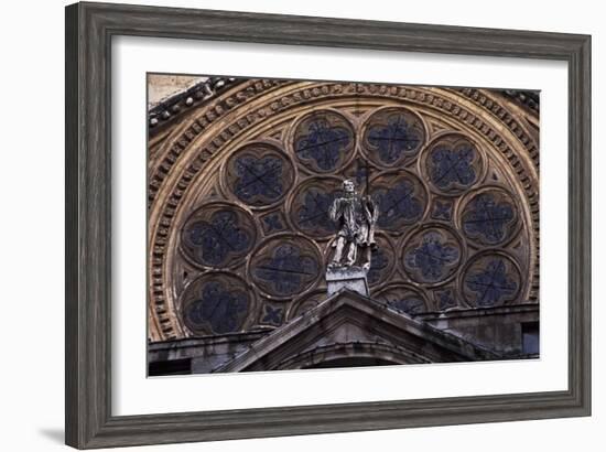 Rosette Above Door of Clock of Primate Cathedral of St Mary, Toledo, Castile-La Mancha, Detail-null-Framed Giclee Print