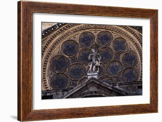 Rosette Above Door of Clock of Primate Cathedral of St Mary, Toledo, Castile-La Mancha, Detail-null-Framed Giclee Print