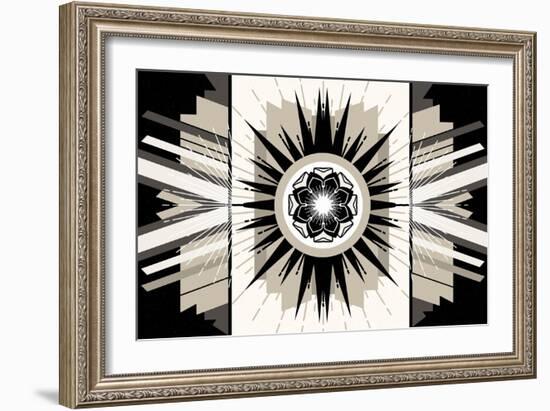 Rosette Burst-null-Framed Art Print