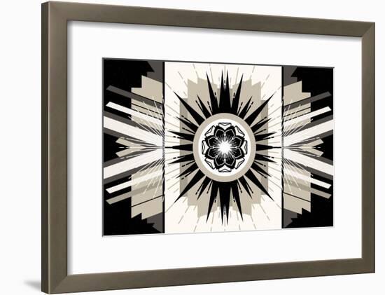 Rosette Burst-null-Framed Art Print