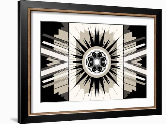 Rosette Burst-null-Framed Art Print