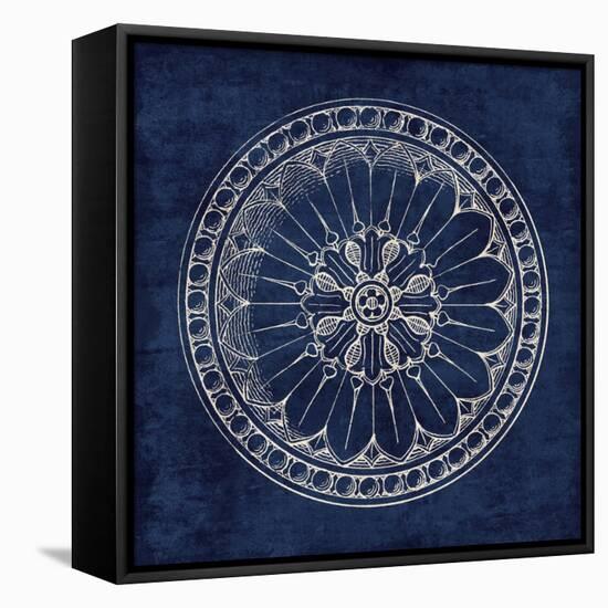 Rosette I Indigo-Wild Apple Portfolio-Framed Stretched Canvas