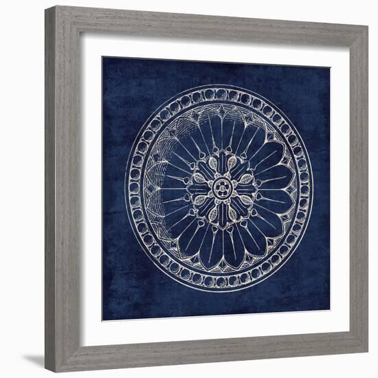 Rosette I Indigo-Wild Apple Portfolio-Framed Art Print