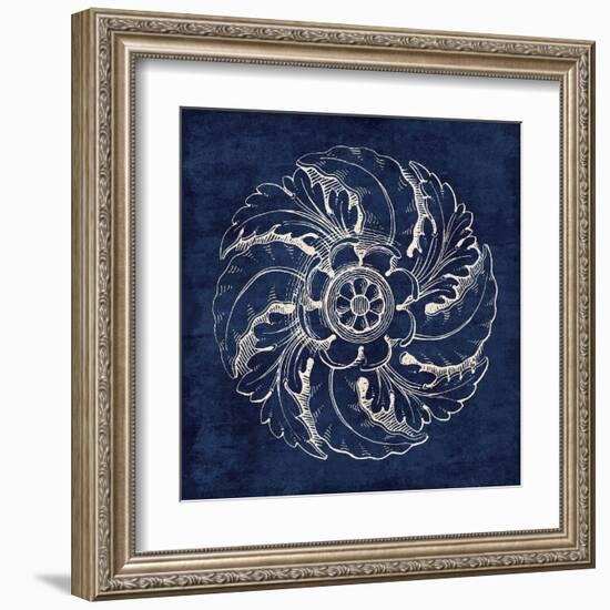 Rosette IV Indigo-Wild Apple Portfolio-Framed Art Print