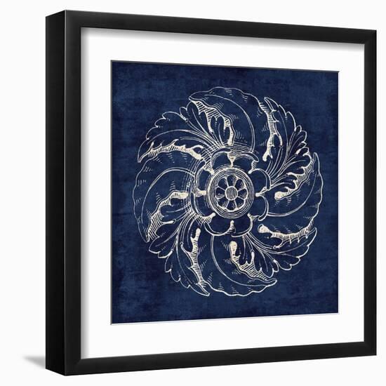 Rosette IV Indigo-Wild Apple Portfolio-Framed Art Print