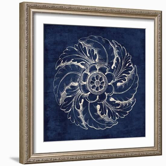 Rosette IV Indigo-Wild Apple Portfolio-Framed Art Print