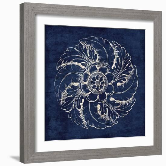 Rosette IV Indigo-Wild Apple Portfolio-Framed Art Print