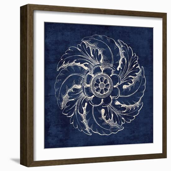 Rosette IV Indigo-Wild Apple Portfolio-Framed Art Print