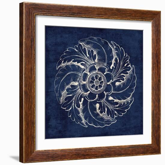 Rosette IV Indigo-Wild Apple Portfolio-Framed Art Print