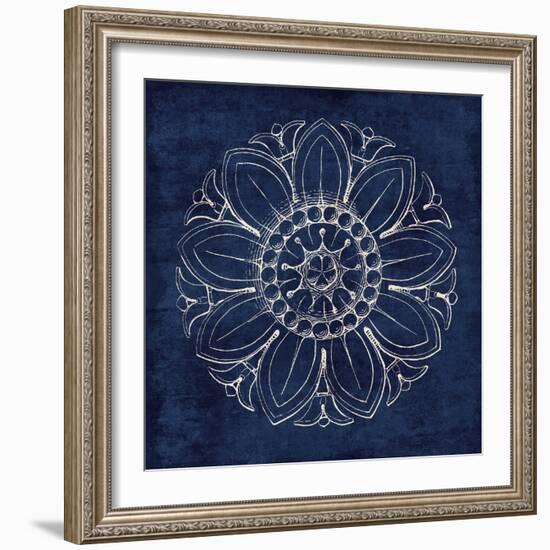 Rosette VII Indigo-Wild Apple Portfolio-Framed Art Print