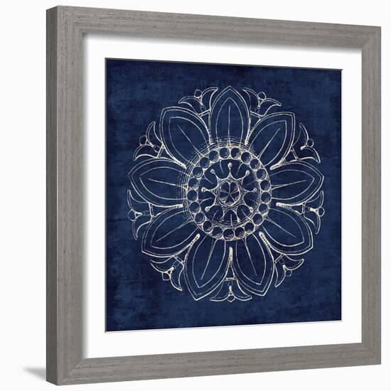 Rosette VII Indigo-Wild Apple Portfolio-Framed Art Print